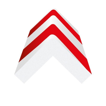 Ergomat Square Corner Bumper Red/White Hazard SCB120-R/W